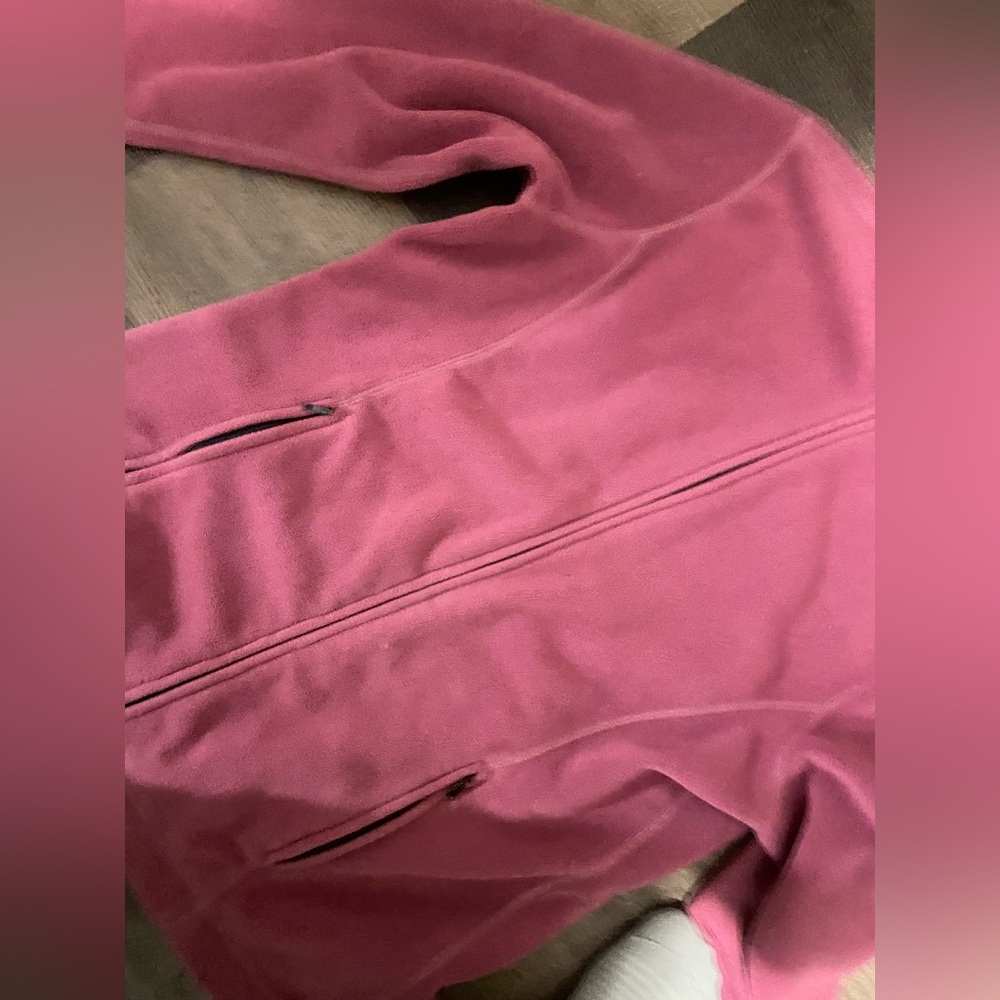 Eddie Bauer Raspberry Fleece Jacket - Picture 4 of 4